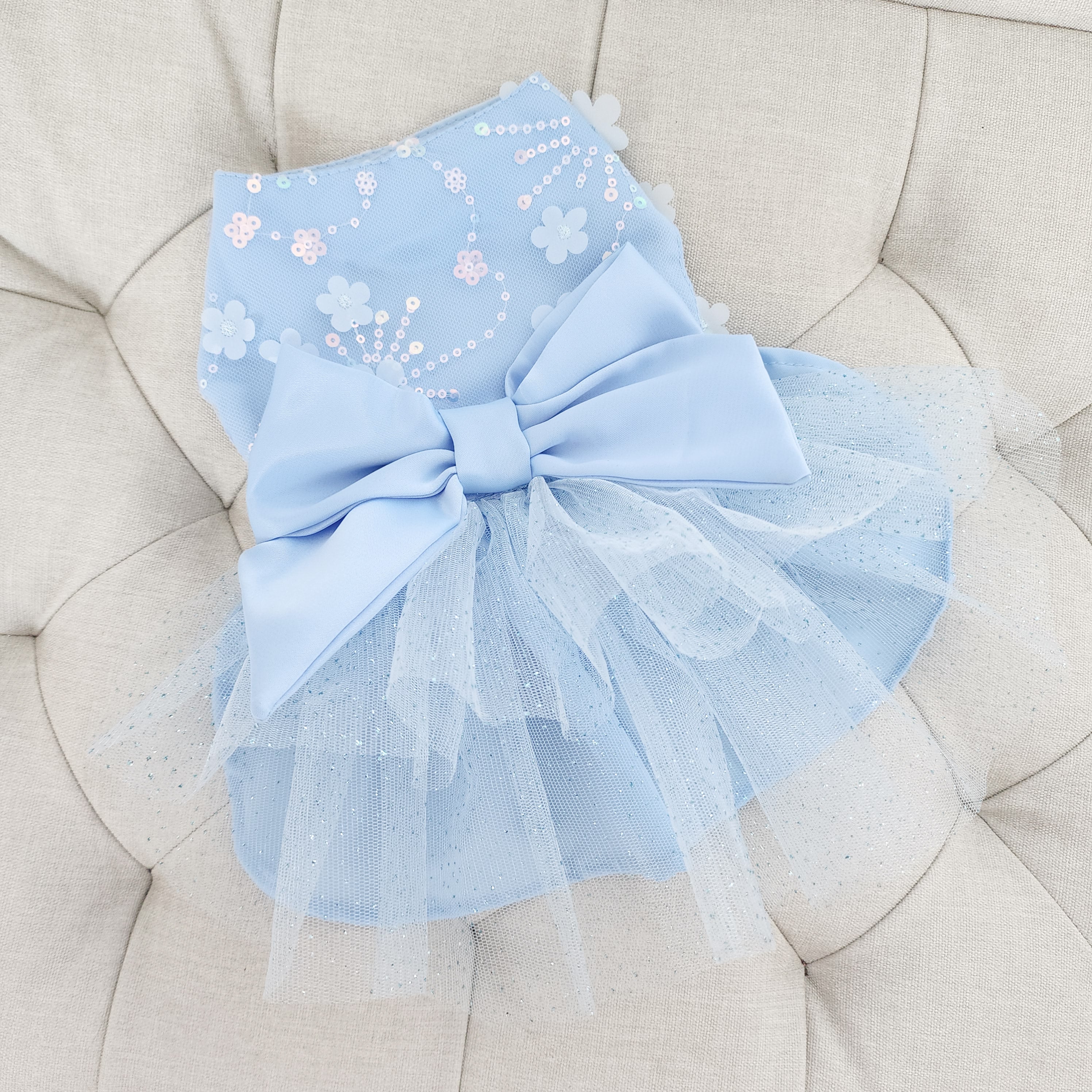 VESTIDO DE GALA CELESTE NUEVO