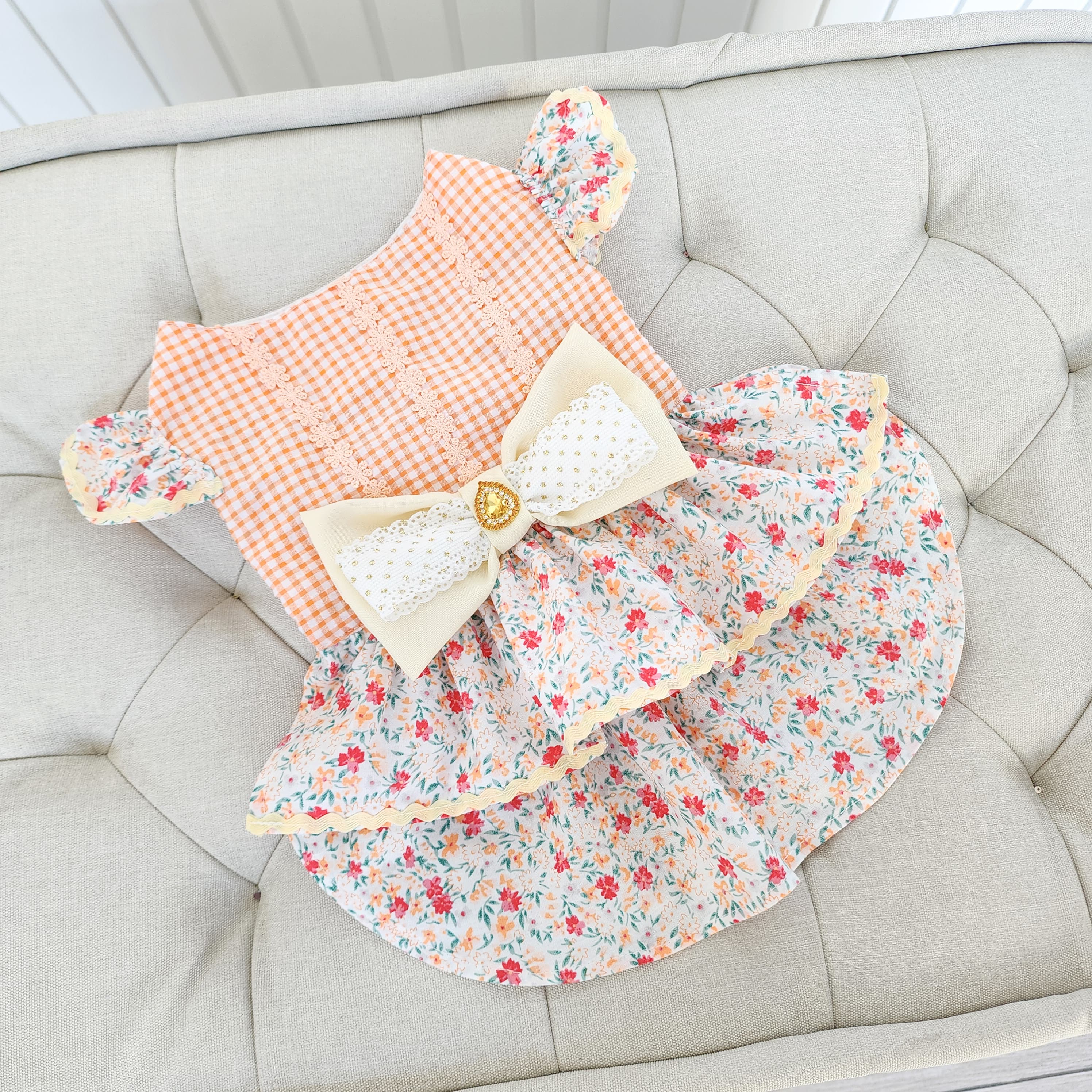 VESTIDO PASCUA NARANJA