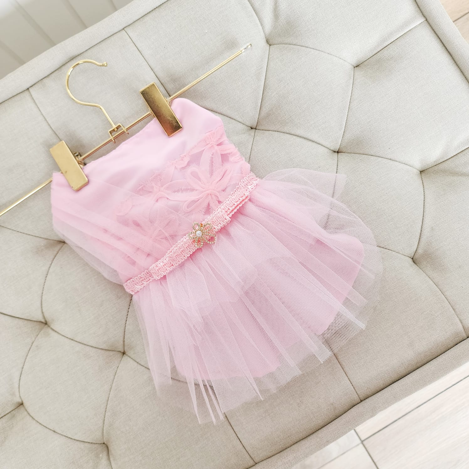 VESTIDO DE GALA ROSADO CRUZADO