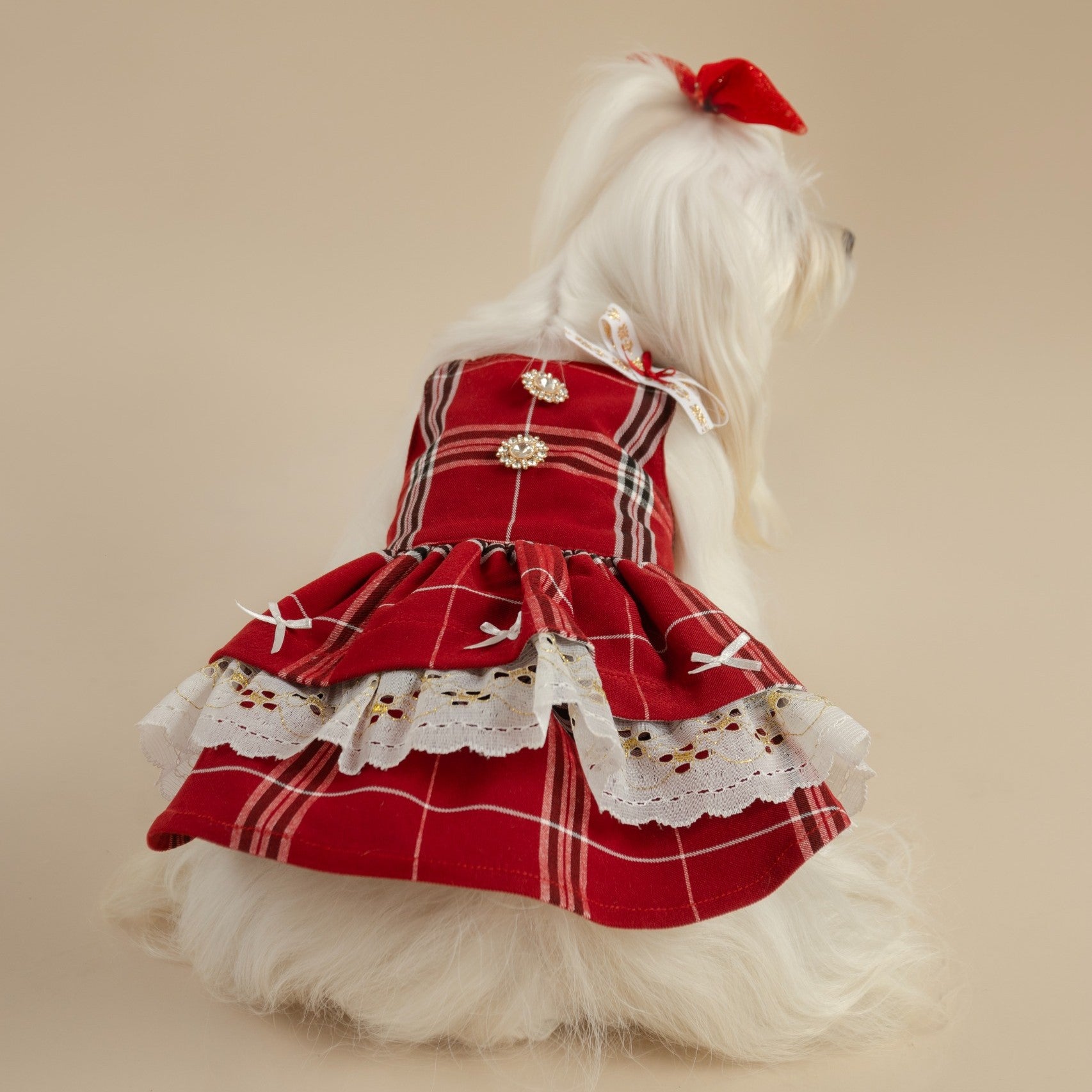 VESTIDO DE CUADROS ROJO