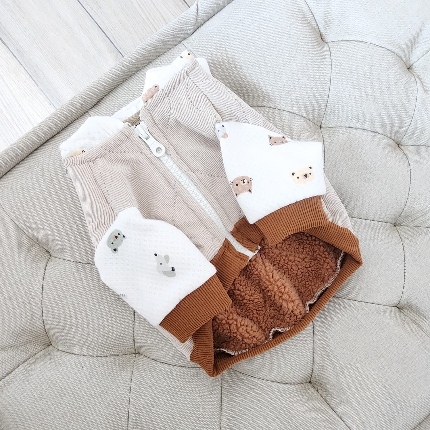 CASACA CAPUCHA BEIGE