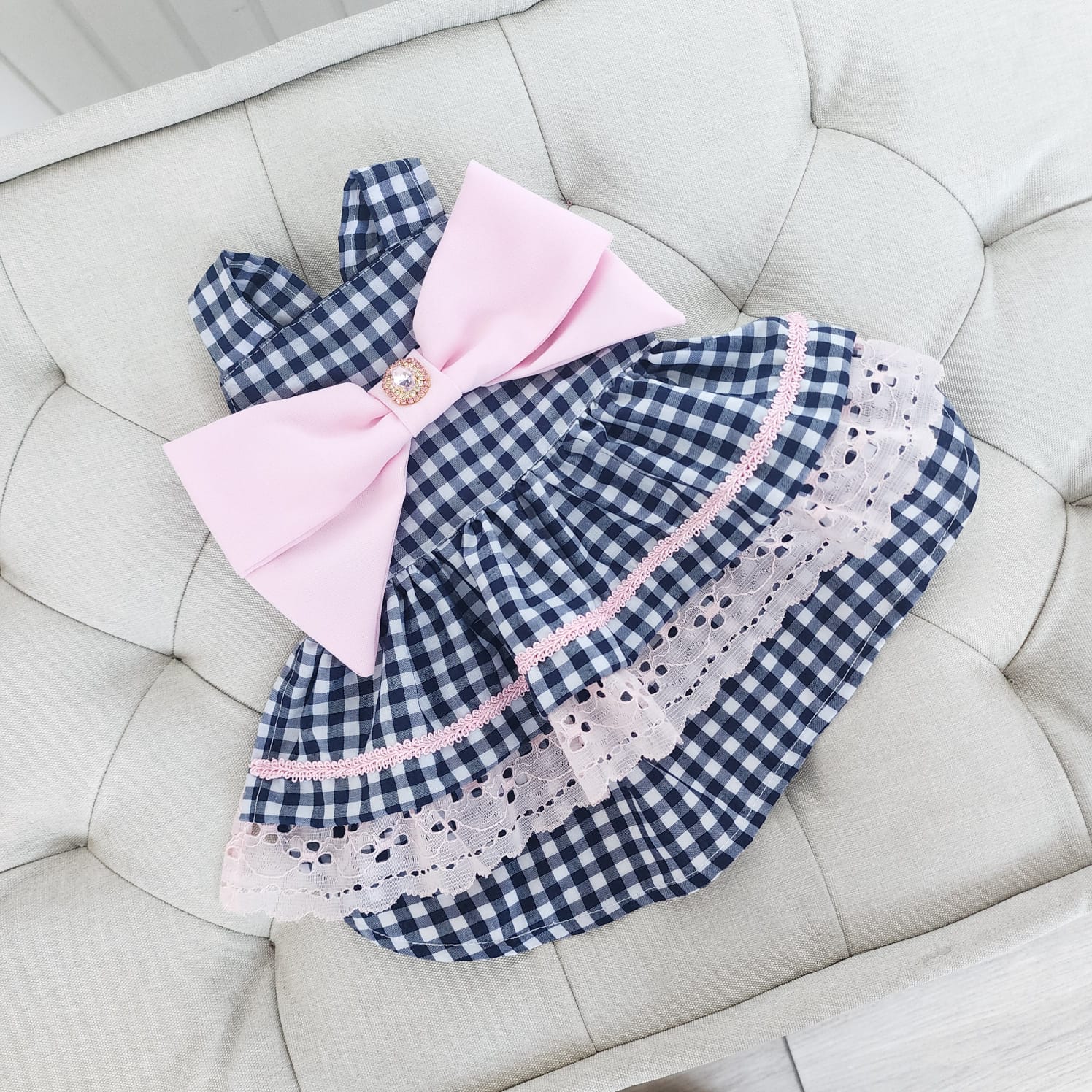 VESTIDO A CUADROS AZUL