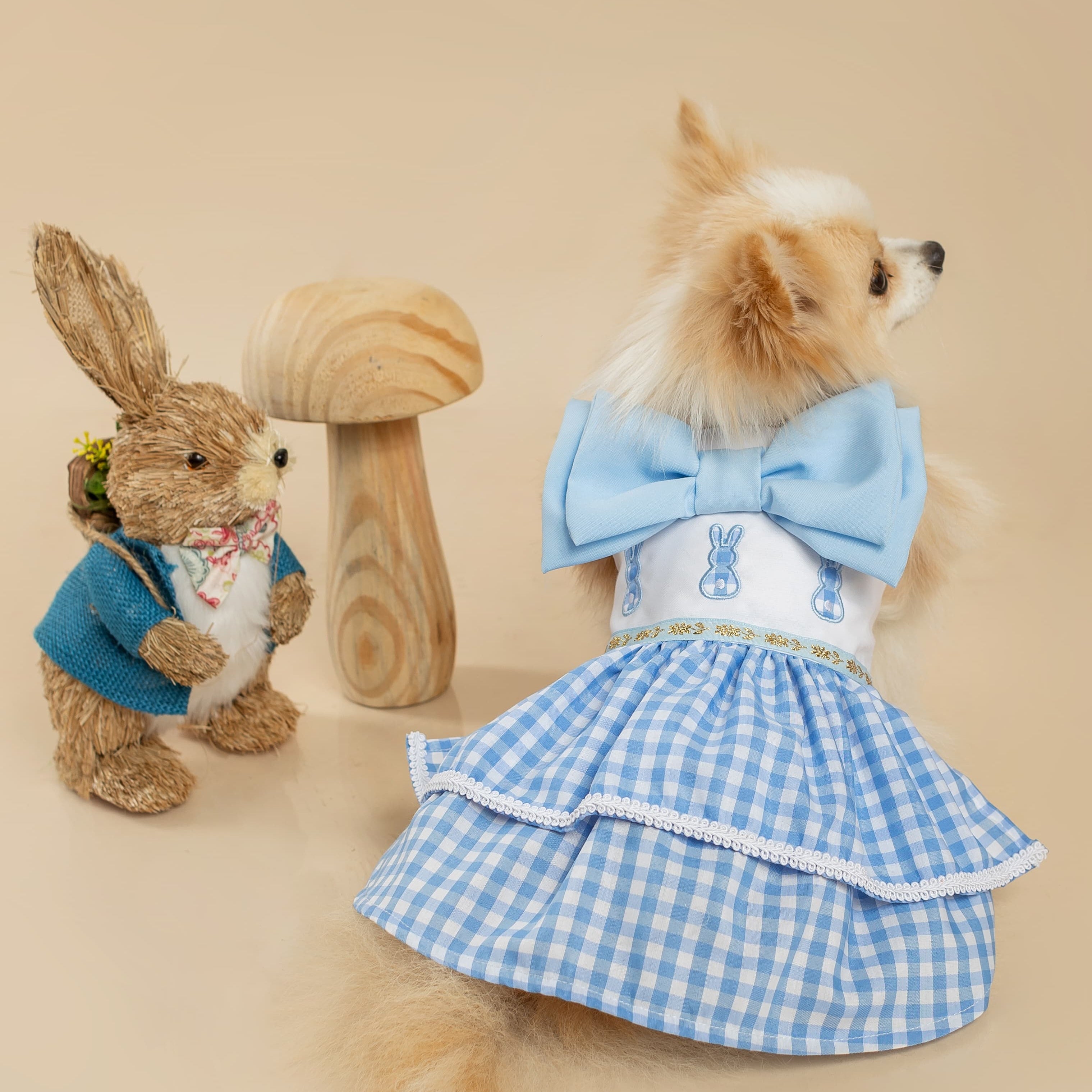 VESTIDO PASCUAS CELESTE