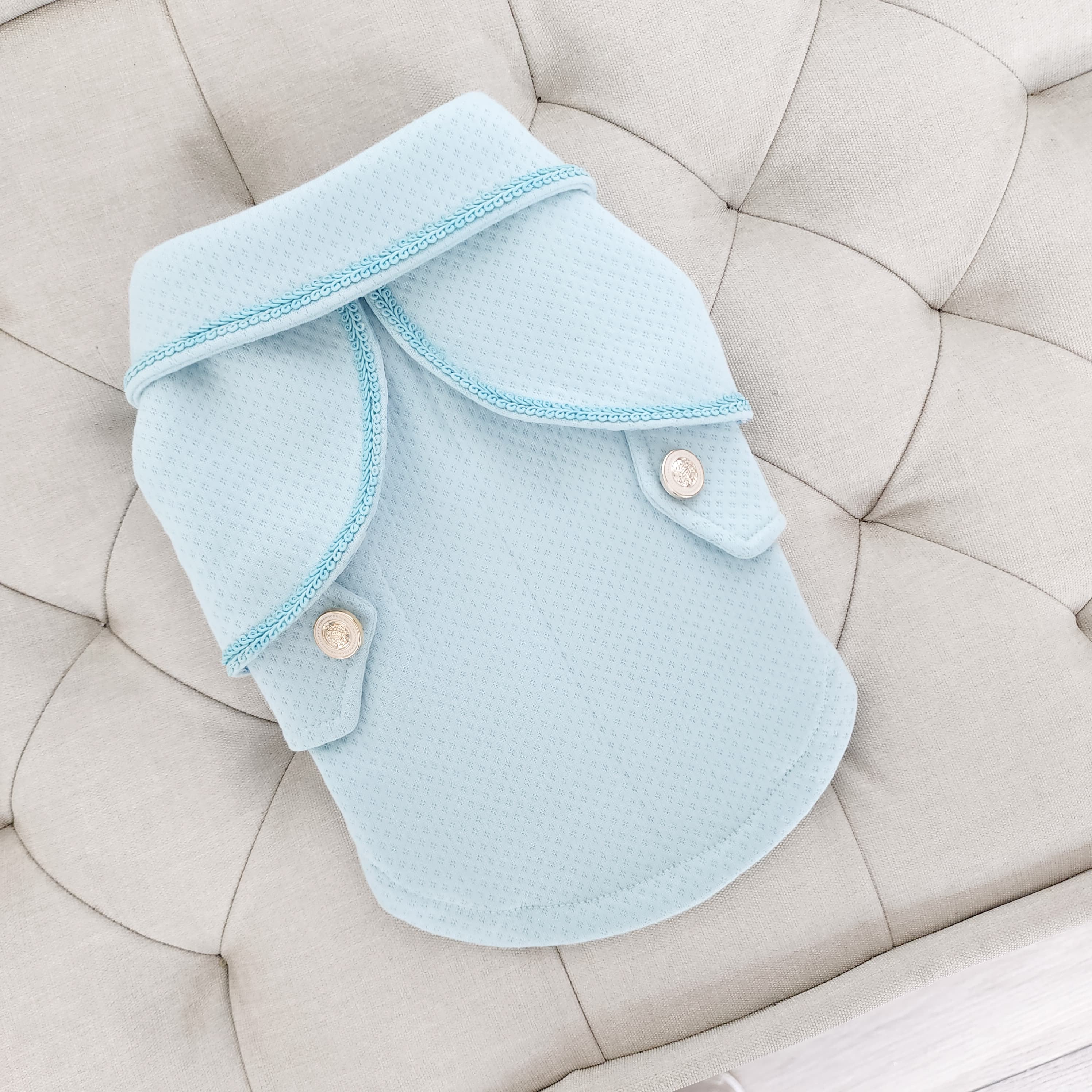 ABRIGO VERDE AGUA JACQUARD