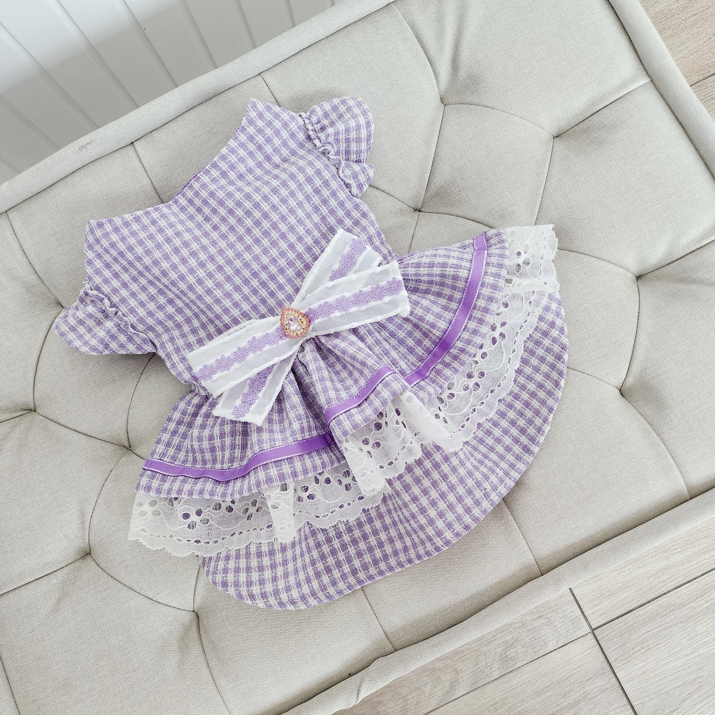 VESTIDO LILA TWEED
