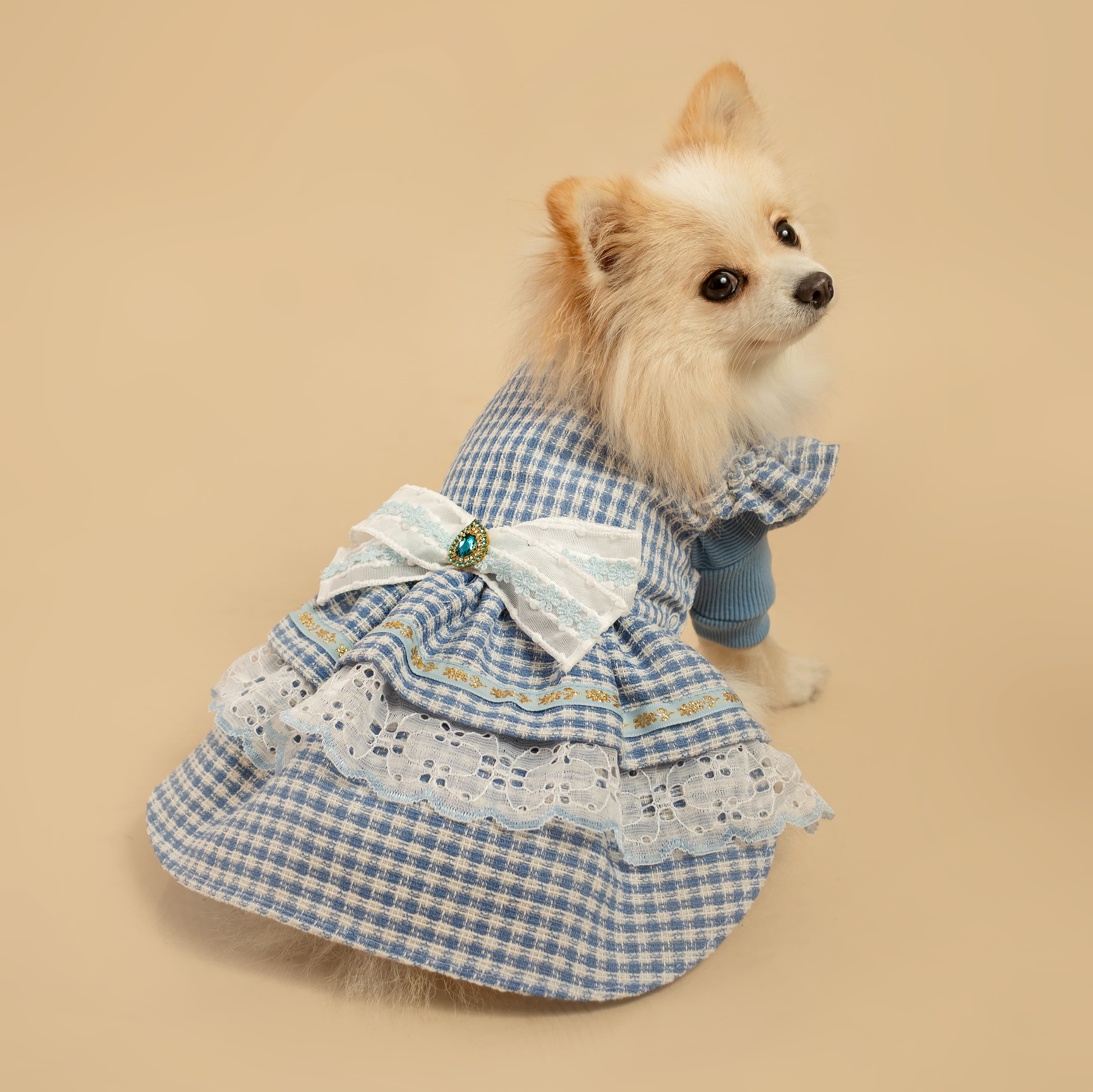 VESTIDO CELESTE TWEED