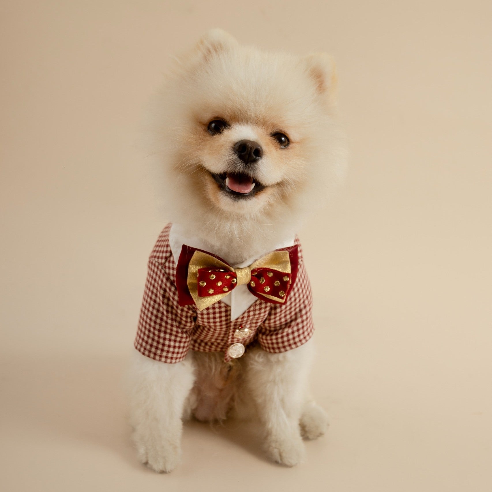 TERNO GUINDA A CUADROS