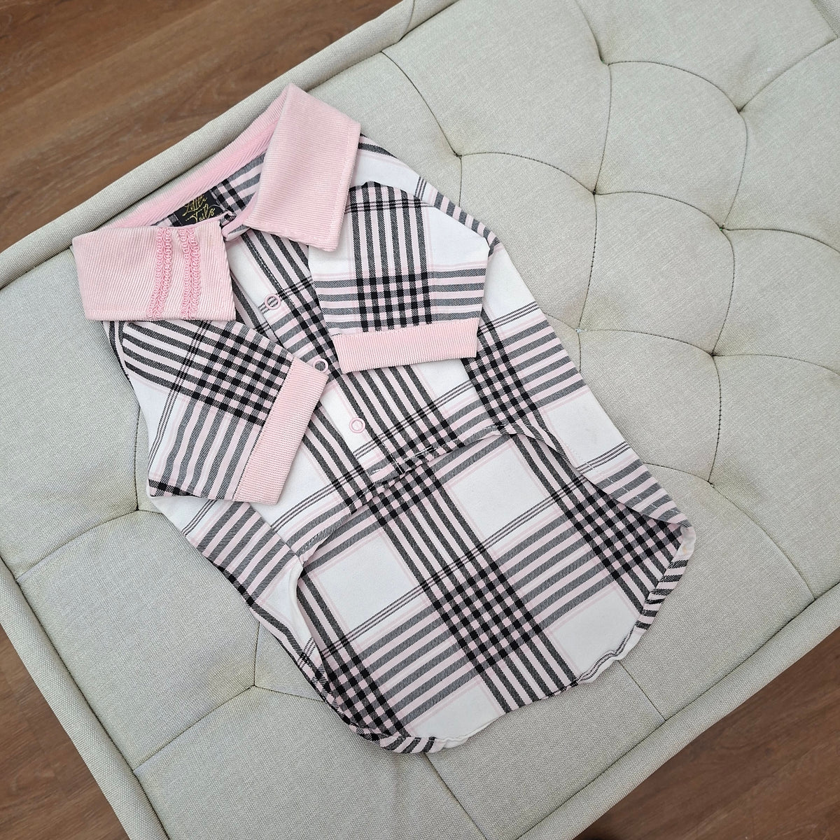 CAMISA CUADROS ROSA BB